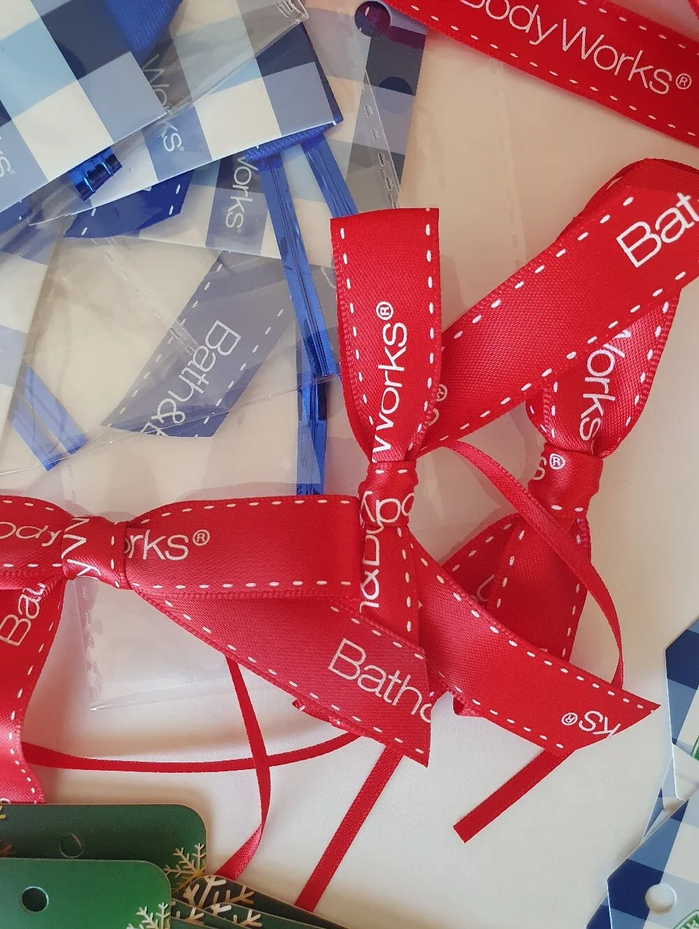 Bath & Body Works Bows, Ribbons & Gift Tags Lot of 181 Pieces.